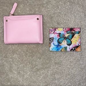Pink butterfly wallet/cardholder